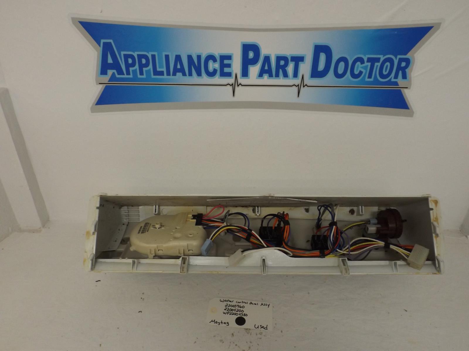 Maytag Washer 22003960 WP22004380 Control Panel Assy Maytag Washer 22003960 WP22004380 Control Panel Assy